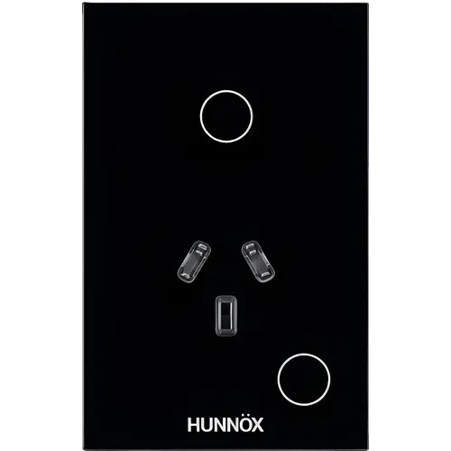 Hunnox Smart Wall Outlet with 1 Gang Light Switch